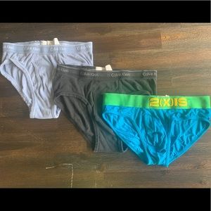 Calvin Klein and 2Xist briefs